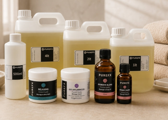Massage oils, balms and creams from Aurora Tables NZ