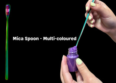 Stainless Steel Mica Spoon - Multi Coloured