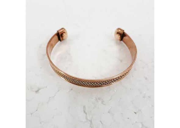 Copper Bracelet - Double Weave